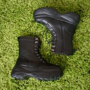 Chunky Lace up Festival Boots